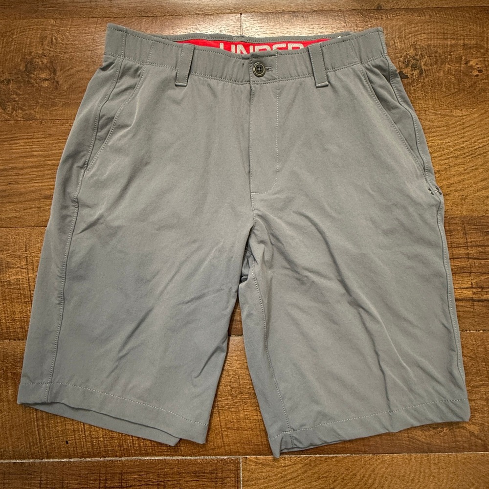 Under Armour Mens HeatGear Golf Shorts Gray Loose Fit Size 32 1272362